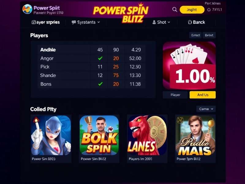 Power Spin Blitz Game Interface